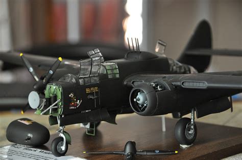 P Black Widow Plastic Model Airplane Kit Scale