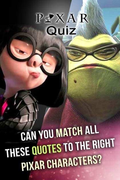 Pixar Quiz Can You Match All Of These Pixar Characters To Their Otosection