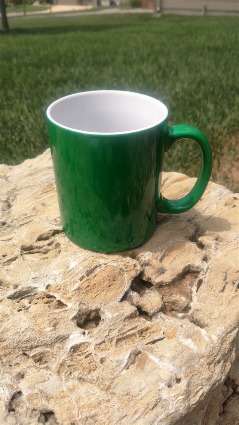 11 Oz Green Round Coffee Mug