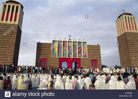 St Marys Orthodox Church On Good Friday Eritrea Stock