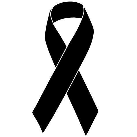 Black ribbon Awareness ribbon Mourning - ribbon png ...
