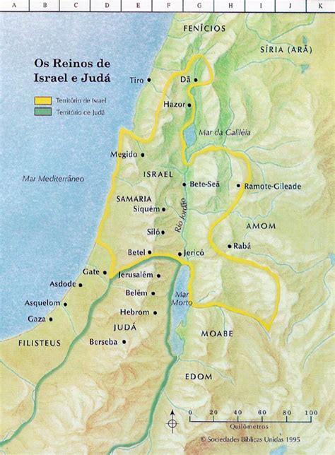 Mapa Do Reino De Israel Dividido