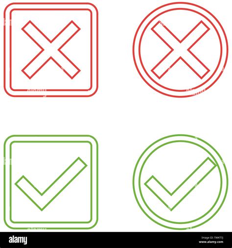 Vector Set Of Flat Design Check Marks Icons Different Variations Of