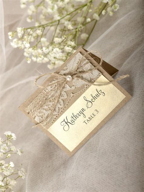Try this fun polaroid place name tutorial. Rustic Place Cards (20), Lace Place Cards, Wedding Stationery, Lace Escort Card, Name Card ...