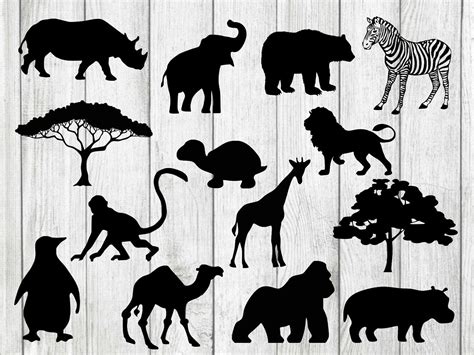 Home And Hobby Decorating Supplies Safari Animal Silhouette Stencils