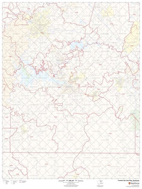 Franklin Zip Code Map Tennessee Franklin County Zip Codes