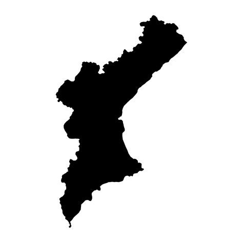 mapa de la comunidad valenciana región de españa ilustración