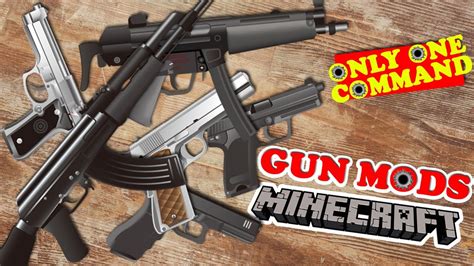Minecraft Java Edition Only One Command Gun Mods Cimapminecraft Youtube