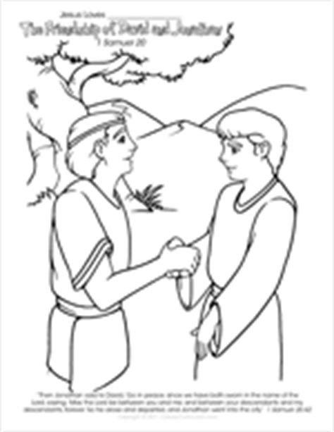 33 David And Jonathan Friendship Coloring Pages Loudlyeccentric