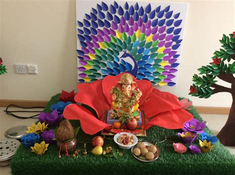Ganesh Chaturthi Celebrations Ganpati Utsav 2017 Festival Celebration Table Decorations Decor