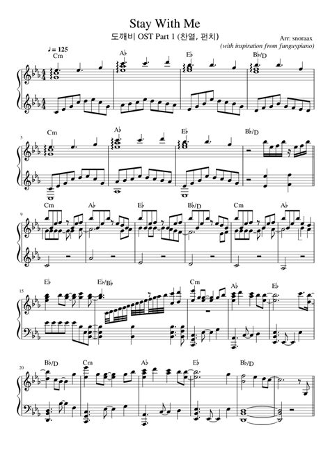 Goblin stay with me mp3. Goblin OST1 - Stay With Me sheet music for Piano download ...