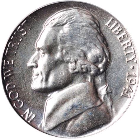 1941 5c Pf Jefferson Five Cents Ngc