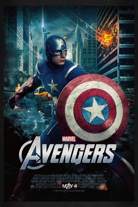 The Avengers Captain America Theatrical Poster By Squiddytron On Deviantart