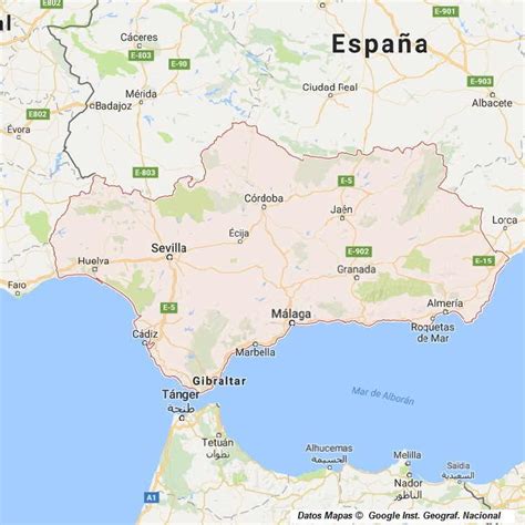 Mapa De Andalucia Carreteras Y Planos España Plano