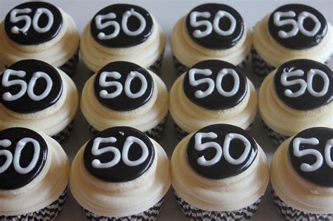 50th Birthday Cupcake Toppers Adult 50th Birthday Gold Birthday