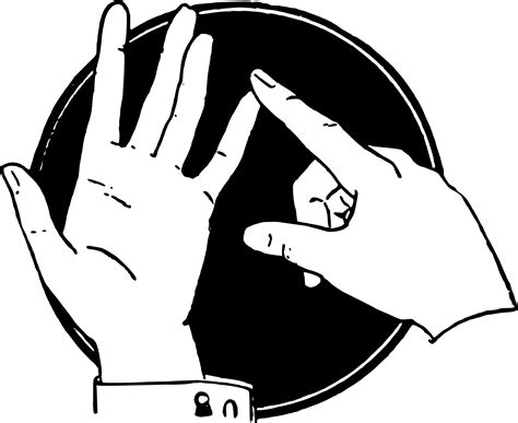Remember The 5 Finger Rule Hand Clip Art Black And Wh