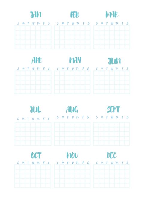 Bullet Journal Calendar Printables Free To Download