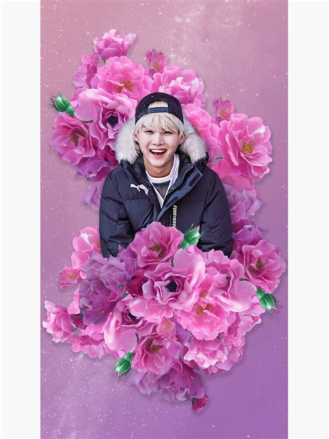 Bts Suga Flower Edit Poster By Eatjiin Redbubble