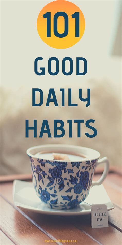 101 Good Daily Habits To Improve Your Life Step By Step Transform