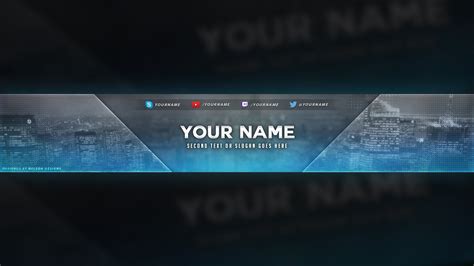 Using free fire using our templates is quite simple. 4 Free Youtube Banner PSD Template Designs - Social Media ...