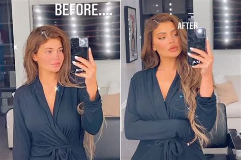 Kylie Jenner Shares Photos Before And After Makeup