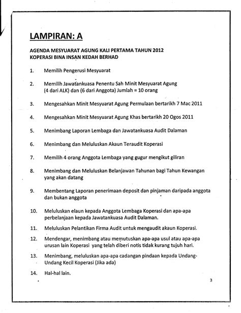 Semoga kopubi perak bhd akan menjadi sebuah koperasi yang kompiten serta memiliki daya saing yang tinggi untuk menjadi salah sebuah koperasi contoh di negeri perak ini pada. KOPERASI BINA INSAN KEDAH BERHAD: MESYUARAT AGUNG TAHUNAN ...