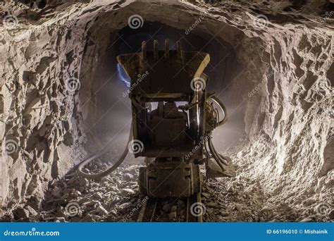 Underground Gold Mine Ore Loading Machine Stock Photo Image Of Ural