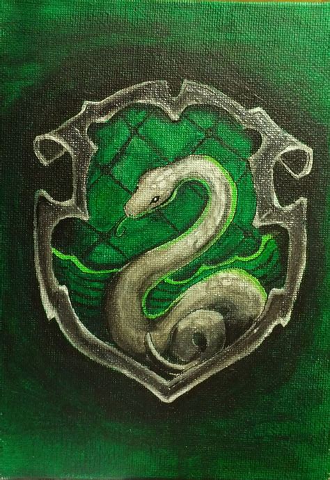 Slytherin Crest Slytherin Crest Slytherin Harry Potter Painting