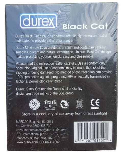 Durex Black Cat Extra Save Condoms 12 Pieces Rs425 Manmohni