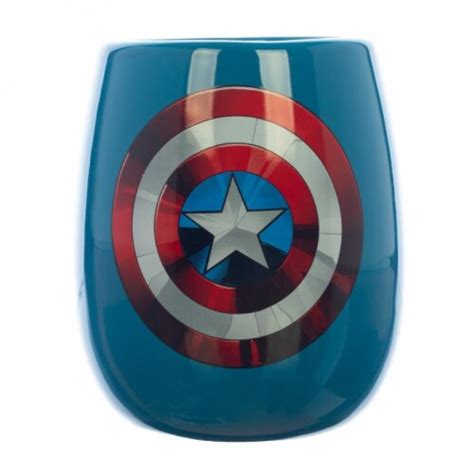 captain america 830790 marvel captain america ceramic contoured handle mug blue 1 fry s food