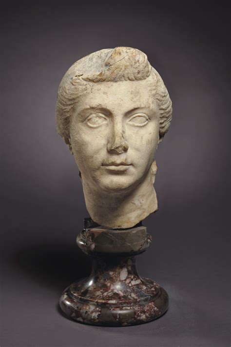 A Roman Marble Portrait Head Of Octavia Minor Augustan Period Circa