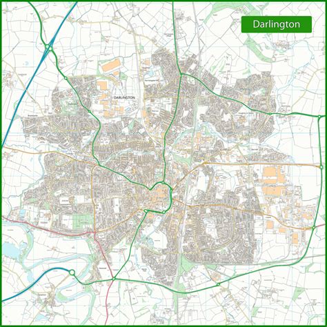 Darlington Street Map 120 X 120 Cm I Love Maps
