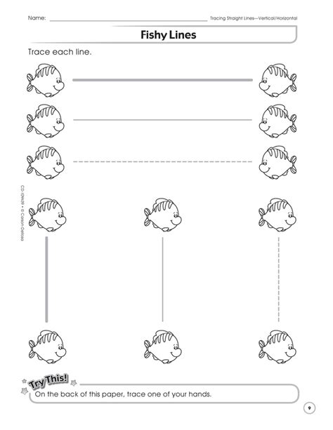 Best practices & activities for preschoolers. The Fishy Lines activity sheet helps students practice ...