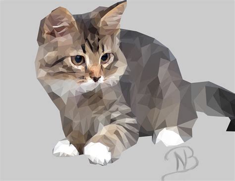 Low Poly Cat Кошачий рисунок Картины Милые котики