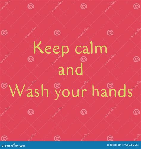 Keep Calm And Wash Your Hands Handwritten Inscriptions Stock Vector