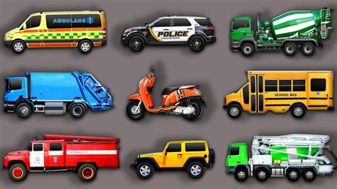 Learning Street Vehicles Names And Sounds For Kids