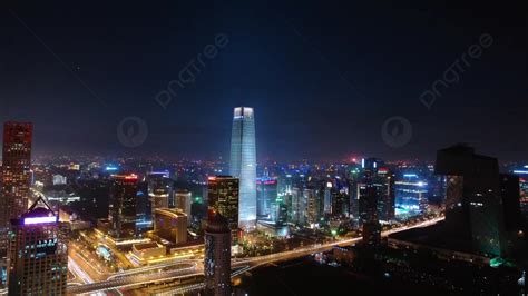 Vista Nocturna De China Zun En Beijing Cctv Building Fondos Beijing
