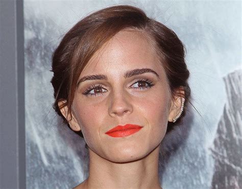 Emma Watsons Makeup Noah New York Premiere Orange Lipstick