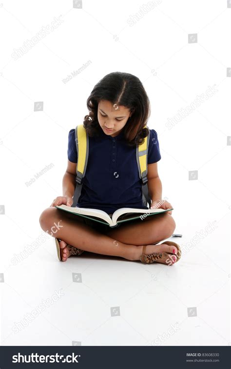 Young Teenage Girl Reading Book On Stock Photo 83608330 Shutterstock