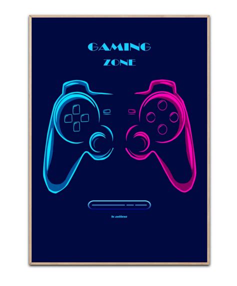Gaming Zone 50x70 Cm Plakat Ideal Poster