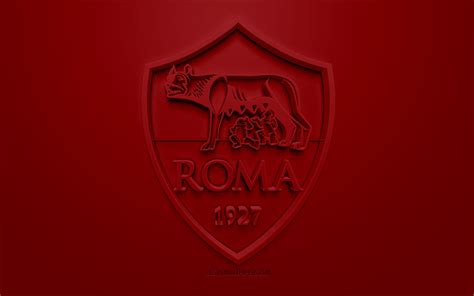 As roma fc italy football soccer car bumper sticker decal 4.5x4.5 4.2 out of 5 stars 8. Scarica sfondi AS Roma, creativo logo 3D, sfondo rosso ...