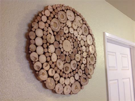 Modern Rustic Wood Slice Round Circle Spiral Wall Art Etsy