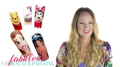 Learn How To Draw Cartoon Characters On Nails Youtube