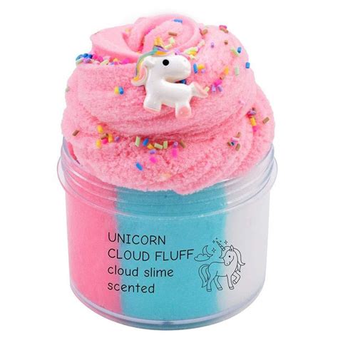 Fluffy Unicorn Cloud Slime Stress Relief Toys Sticky Slime Unicorn