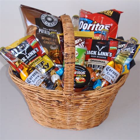 Gift baskets weren't always the most exciting thing to receive. Beer gift basket | Beer basket, Valentine gift baskets ...