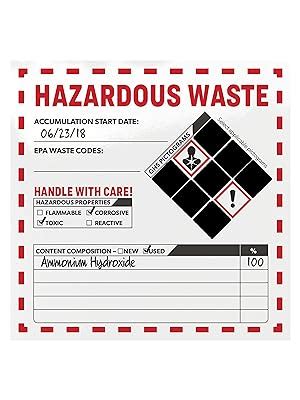 Avery Hazardous Waste Accumulation Labels Label Amazon Ca