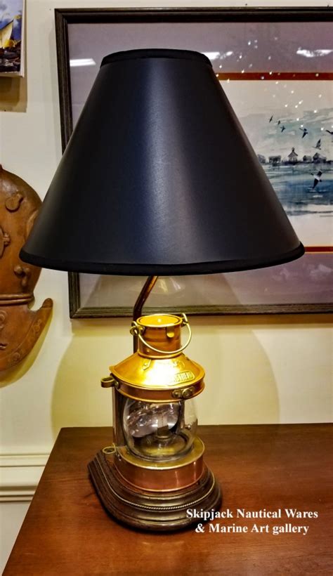 Vintage nautical lantern table lamp light w decorative boat. Nautical Table Lamps: Skipjack Nautical Wares