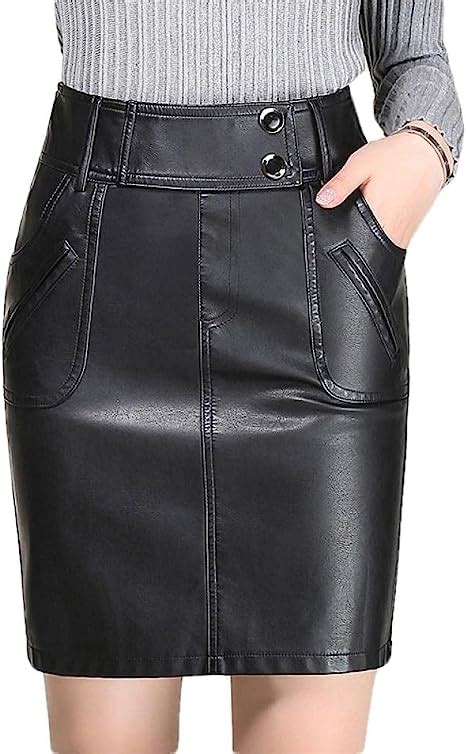 Ertyuio Short Skirts High Waist Slim Short Skirt Womens Slim And Versatile Black Half Length