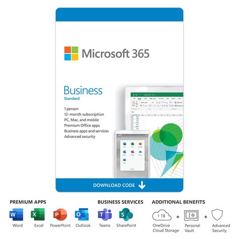 Microsoft 365 Business Standard 12 Month Subscription 1 Person