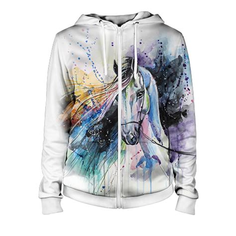 Laidback fashion is the trend that will never go out of for a relaxed and trendy look, get your hands on crew neck crop sweatshirts with size zippers, or another trend to look for in sweatshirts and hoodies is graphic prints! Full Printed Women's Hoodie with Zipper, "Horse ...